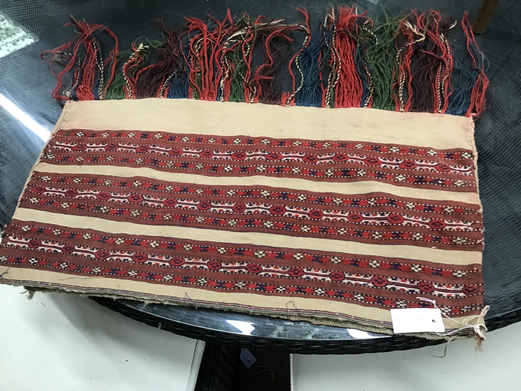 A Tekke flatweave saddlebag, 80 x 42cm